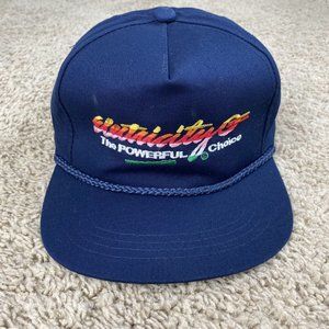 Yupoong Electricity the Powerful Choice Snapback Hat Blue Roped Rainbow Logo Cap